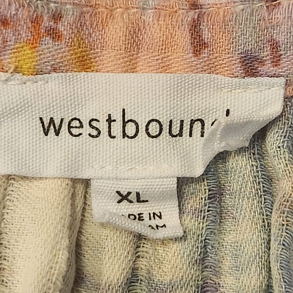 WESTBOUND Splash Print Quilted Pullover Top XL (5132) - Picture 4 of 6